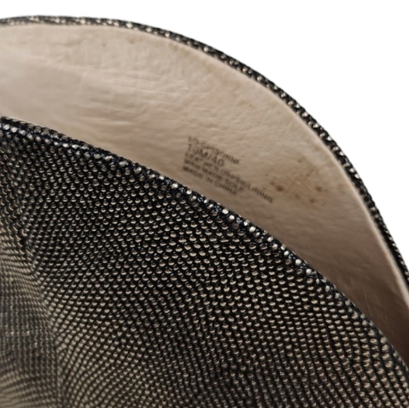 Louise et Cie Ghisonni Metallic Gold Black Heeled Booties Leathe Women's Size 10 - Picture 14 of 14